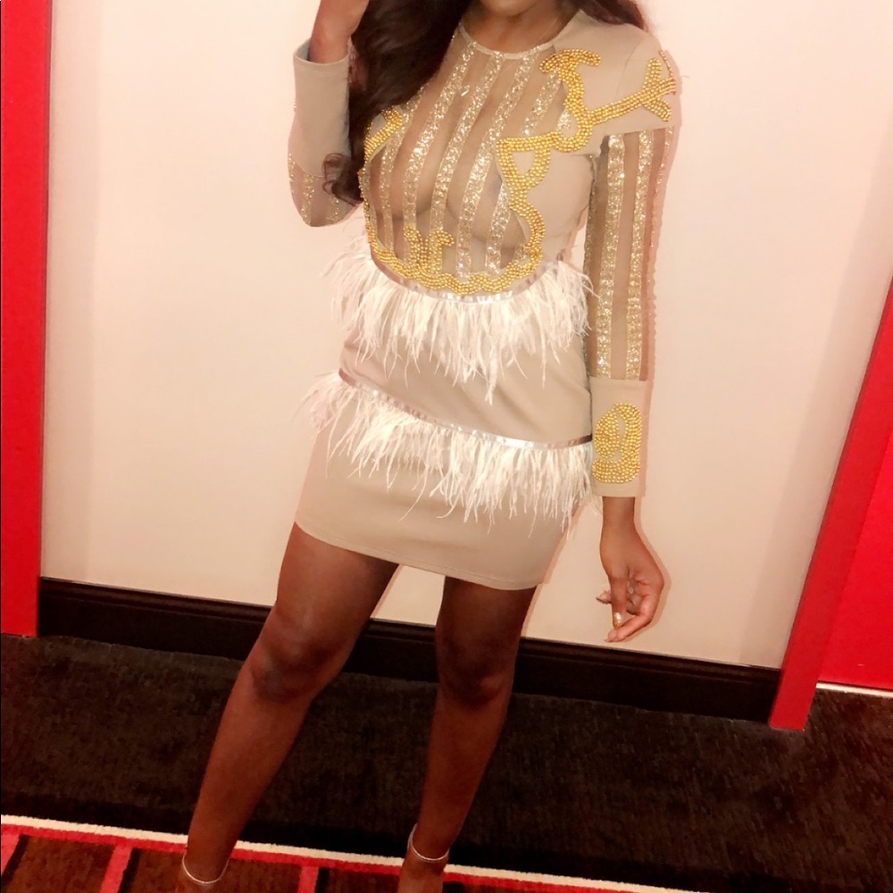 Gold Beaded sequins dress